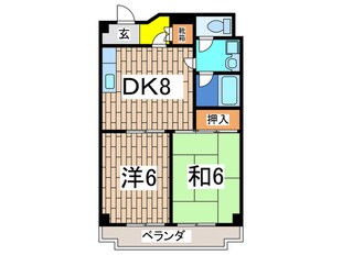 コ－ト上大岡の物件間取画像